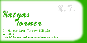 matyas torner business card