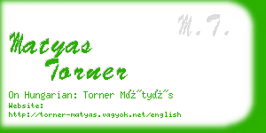matyas torner business card